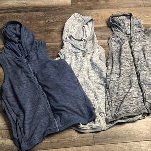 Active Life Womens Navy Blue Hooded Zip Vest Set